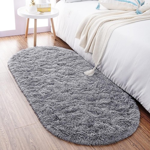 Noahas 2x5 grey fluffy rug - 2x5,