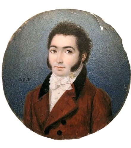Antique 19th french - c, portrait