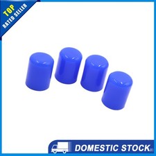 Universal 19mm 3/4" Silicone Blanking Cap Intake Vacuum Hose End Blue Pack of 4