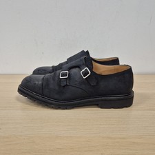 Crockett & Jones Tay 2 Rough Out Suede England Double Monk Buckle Shoes Uk 10 