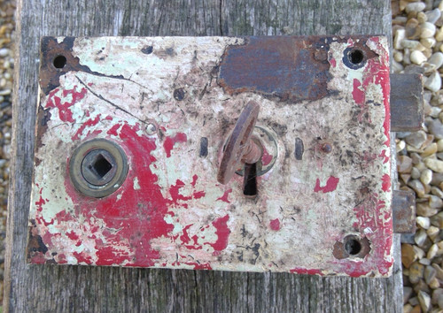 Old door lock with - door, good