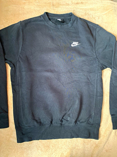 Nike black crew neck pullover - black,