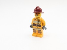 LEGO FIREFIGHTER Fireman Orange Fire Suit Minifigure Town City cty0338 From 4428