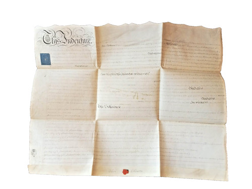 Regency indenture vellum - indenture,