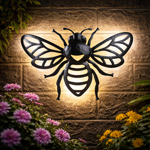 Solar backlit garden wall - solar, art