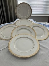6 Royal Doulton - Traditional Gold Lace - Luxury Dessert Plate (9”) 