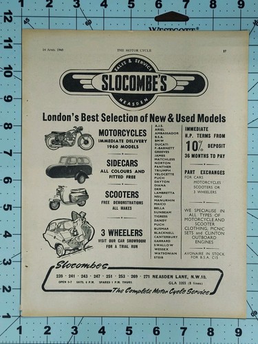 1960 slocombe neasden - slocombe's, uk