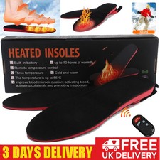 Winter Heated Shoe Insoles Rechargeable Heated Insoles Electric Foot Warmer UK