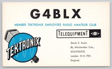 Ham Radio QSL G4BLX Tektronix