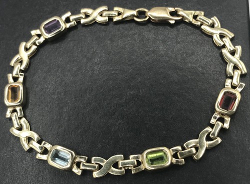 Solid 9ct gold multistone