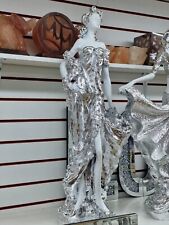 White & Silver Straight Wedding Dresses Sculpture H - 100cm Home Décor Gift