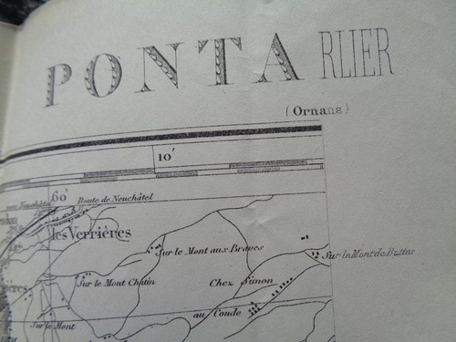 Ww1 french map pontarlier - french, "pontarlier"