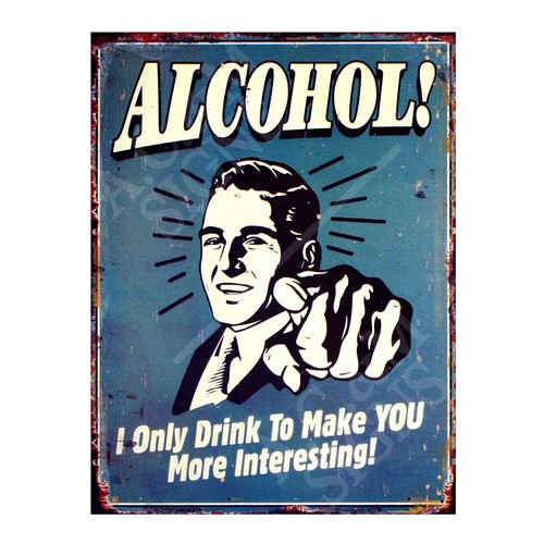 Beer metal signs - man, cave