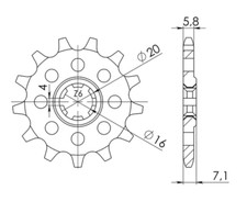 Sprocket Passo 530 Z 15 Suzuki