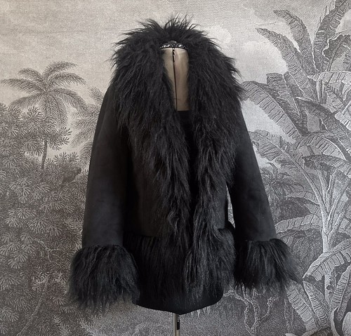 Afghan coat black y2k bratz - black,