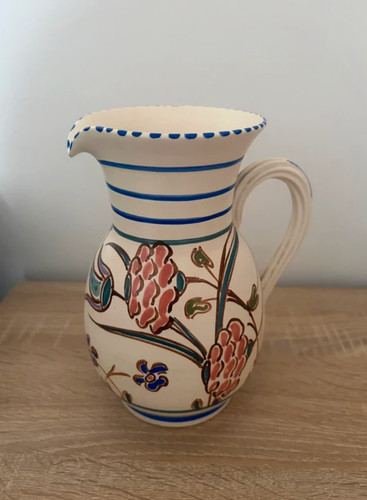 Honiton hand painted floral - honiton,