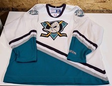 Vintage Anaheim Mighty Ducks CCM Hockey Jersey XL White NHL