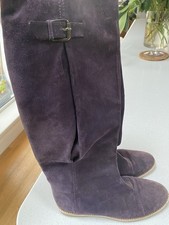 Benetton Purple Suede Leather
