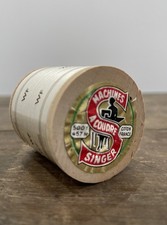 Vintage Large Wooden Singer Cotton Reel White 500 Yards New Old Stock