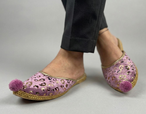 Pink babouche henna - pink, shoes
