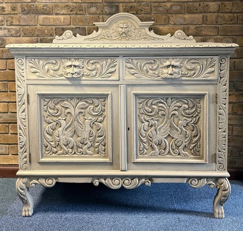 Victorian antique painted oak - victorian,