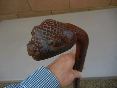 Snake walking stick handmade - walking,