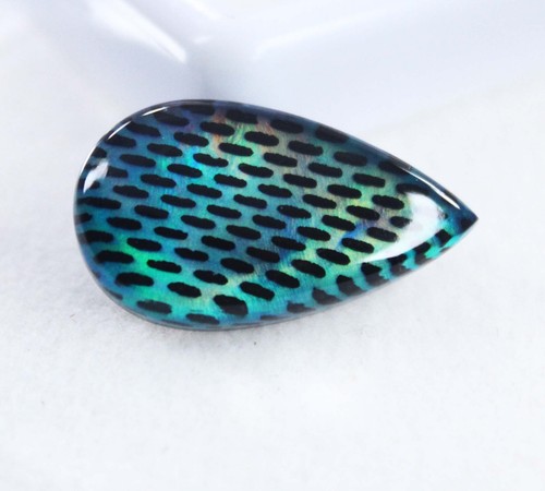 Fire opal doublet - ct,