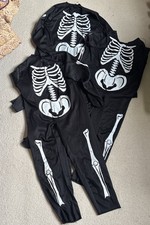 3 Skeleton Child Halloween Costumes 2 Age 5-7 And 1 Age 8-10