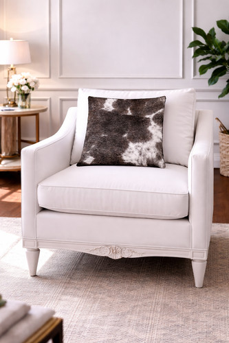100 natural cowhide - natural, pillow