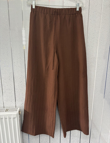Shein chocolate brown wide leg - shein,