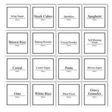 Kitchen labels, Jar Labels, Pantry labels, Home organisation, Storage labels