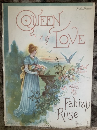 Victorian sheet music cover - music,