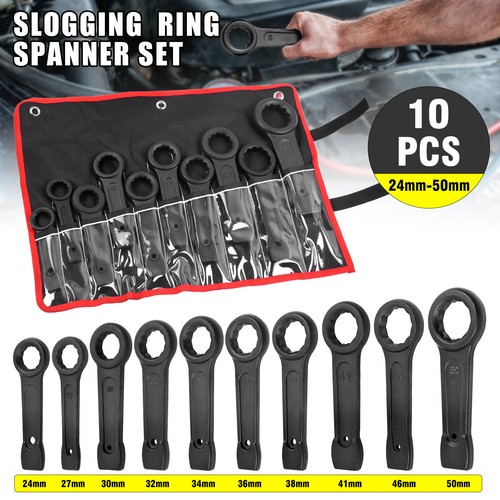 10pc slogging ring - ring, spanner