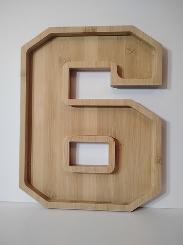 Wooden number serving - number,