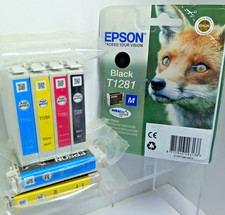 Epson T1285 FOX Printer Ink Cartridge NEW Bundle - SX130 SX125 SX425W S22 SX235W
