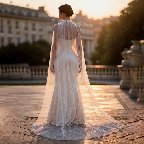 Pearl choker wedding - pearl, cape