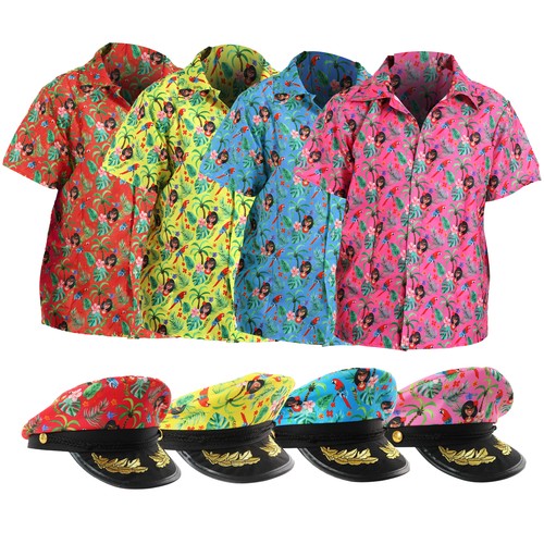 Hawaiian shirt and hat - hawaiian, costume