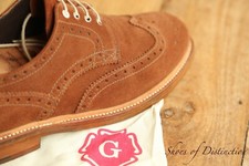 Grenson Tan Brown Suede Derby