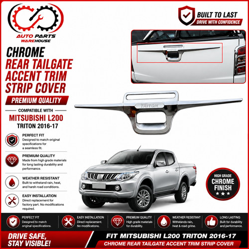 Chrome rear tailgate - chrome, accent