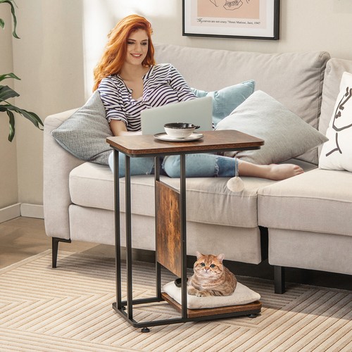Shaped cat side table - c-shaped,