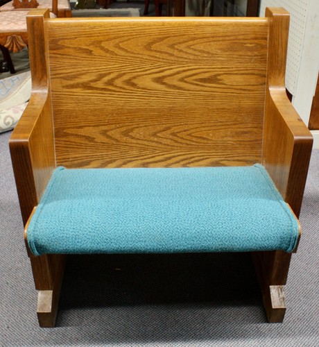 Vintage oak wood church - wood, pew