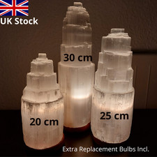 Selenite Tower Lamp Crystal