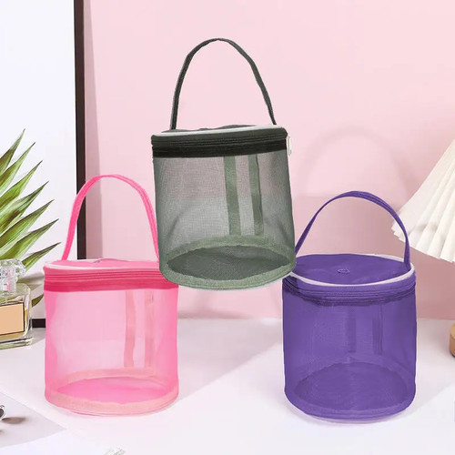 Portable mesh yarn storage bag - storage,