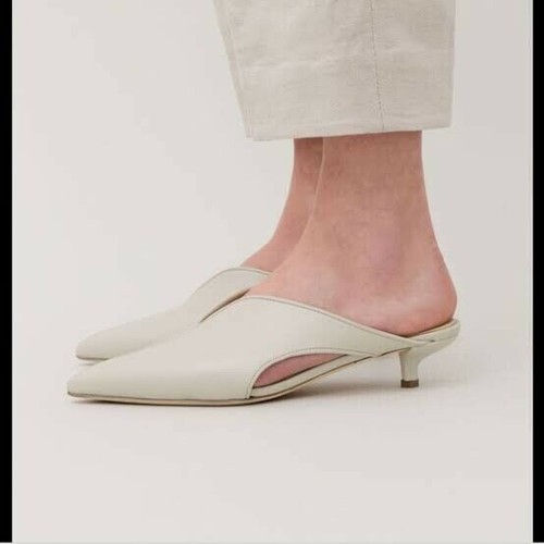 Cos leather mules kitten heel - kitten,