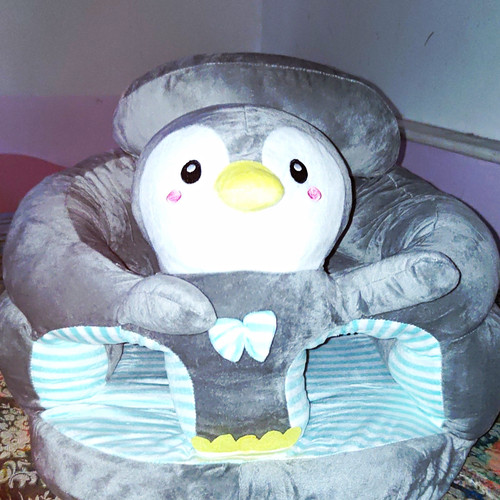 Grey penguin plush baby - penguin,