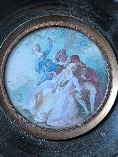 Miniature genre scene - miniature, 'gallant
