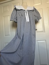 NWT Vintage 1980s Cotton Night Dress Nighty Nautical Style Sailor Collar XL XXL