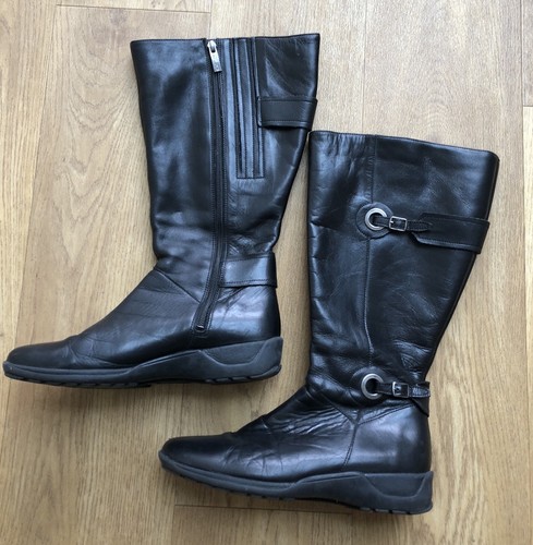 Duo black real leather - black, wide