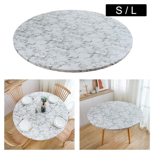Round vinyl fitted tablecloth - vinyl,