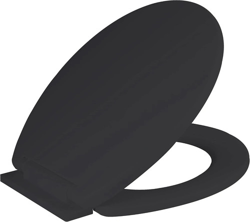 Ram black soft close toilet - black,